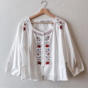 Boho Peasant Peplum Style Top